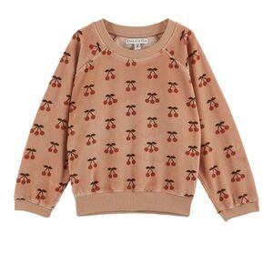 Emile et Ida Peach Cherry Print Sweatshirt